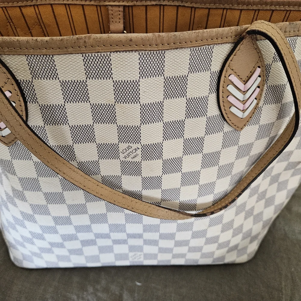Damier Azur Braided Neverfull MM - Picture 2 of 13